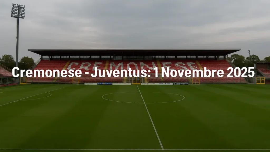 Veduta panoramica dello Stadio Giovanni Zini di Cremona, sede della partita di Serie A tra Cremonese – Juventus del 1 Novembre 2025